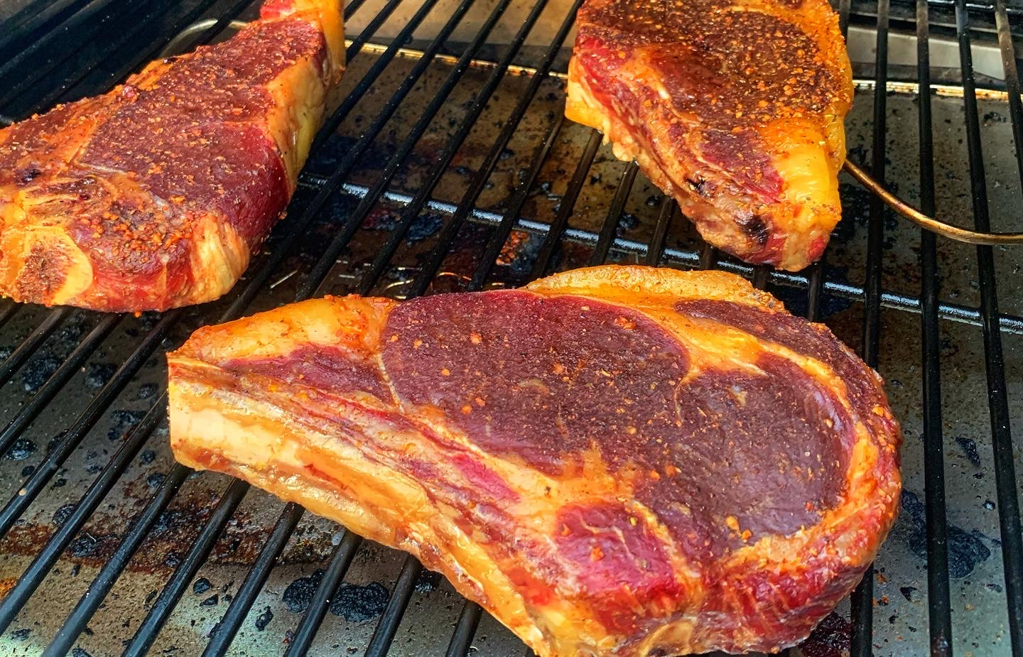 Cooking steaks on outlet a traeger grill