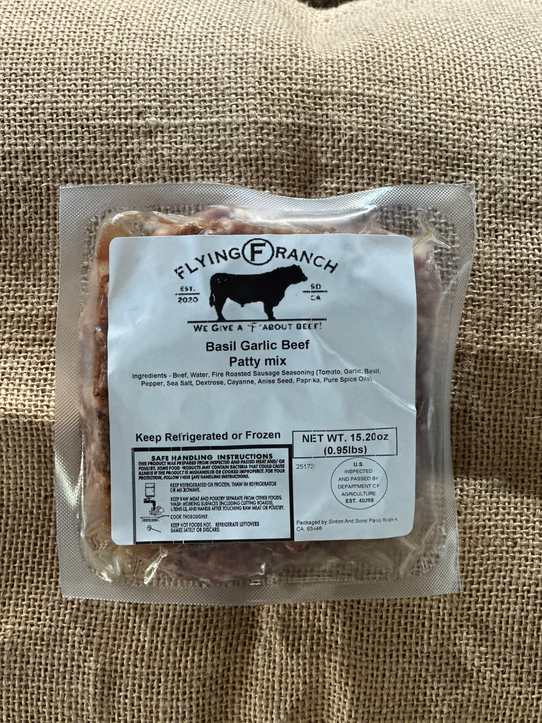 Garlic Basil Sausage (1 lb bulk pack)